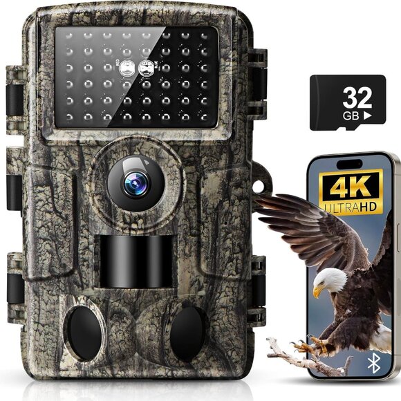 Motion Detection Trail Camera 4k 60MP Trail Game Camera with Night Vision - Picture 3 of 6